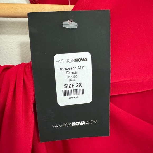 Fashion Nova NWT Red Francesca Mini Dress - Picture 4 of 6